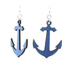 Anchor Earrings # 1025 | Red Sunflower