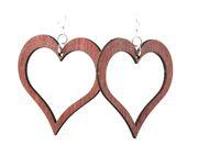 Open Heart Earrings # 1029 | Red Sunflower