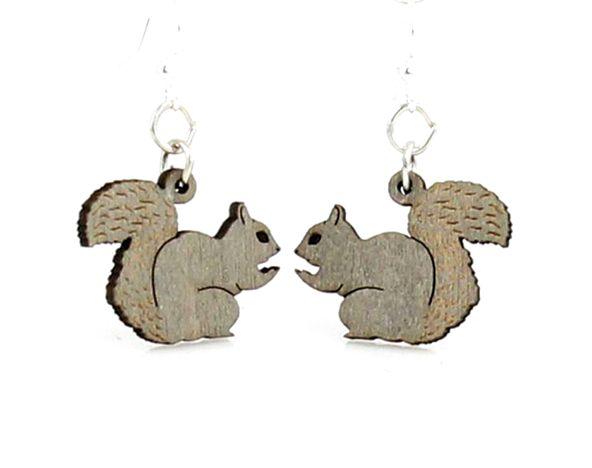 Squirrel Earrings # 1030 | Red Sunflower