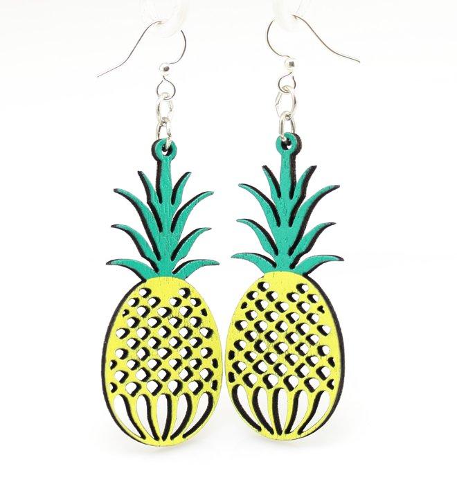 Pineapple Earrings # 1037 | Red Sunflower