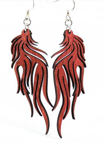 Flame Earrings # 1043 | Red Sunflower