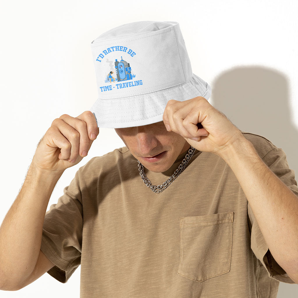 Time Traveling Bucket Hat - Cool Hat - Printed Bucket Hat