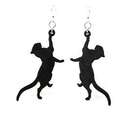 Playful Cat Earrings # 1066 | Red Sunflower