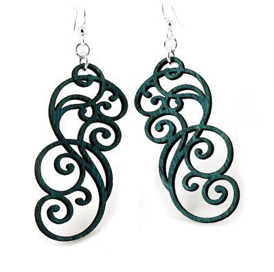 Filigree Scroll Earrings # 1074 | Red Sunflower