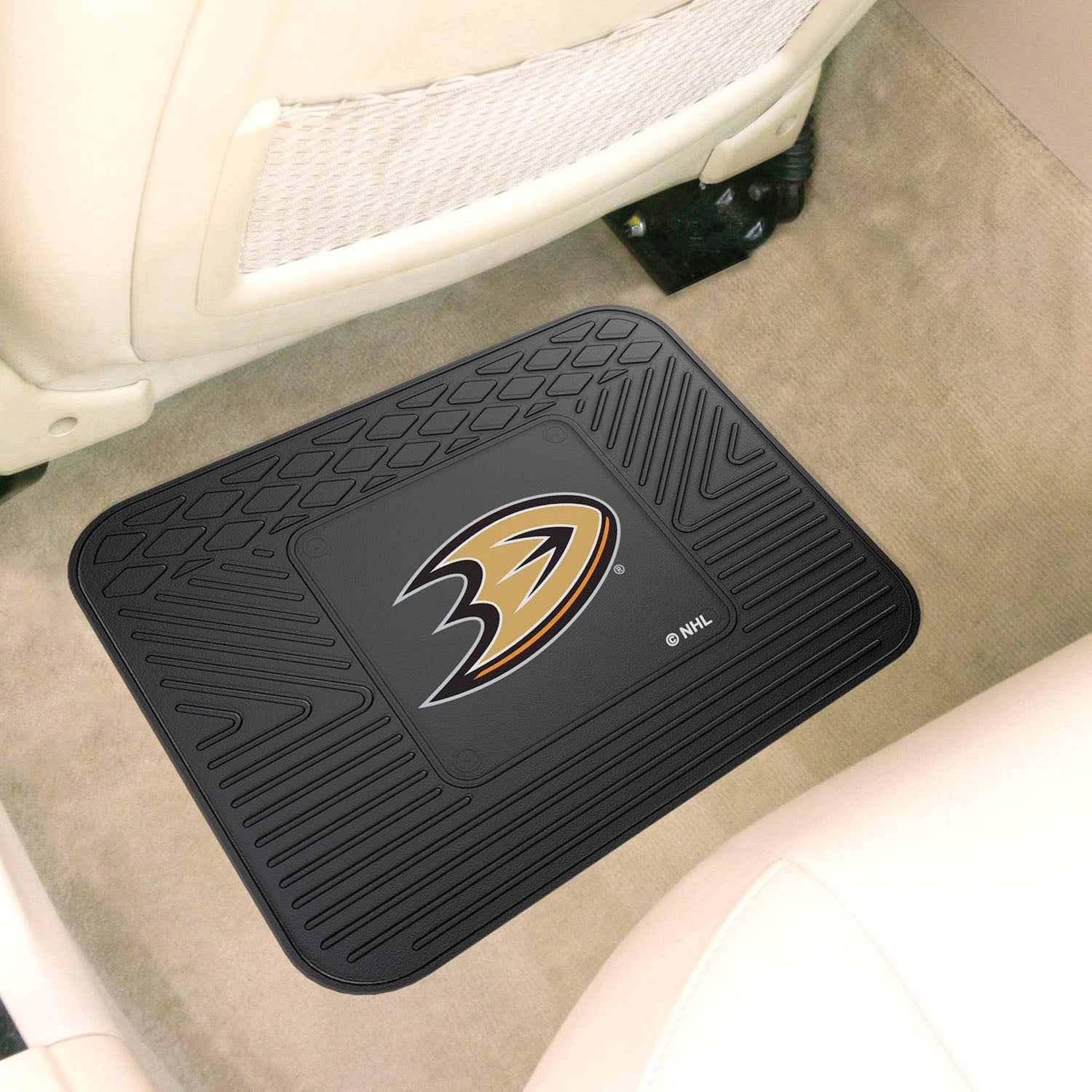 Fanmats NHL Non Skid Backseat Durable Rubber Utility Floor Mat For Car