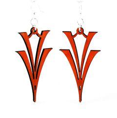 V on V Earrings # 1076 | Red Sunflower