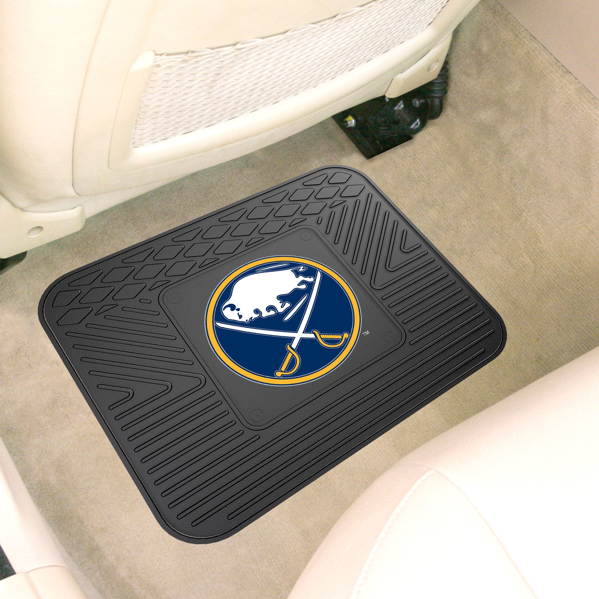 Fanmats NHL Non Skid Backseat Durable Rubber Utility Floor Mat For Car