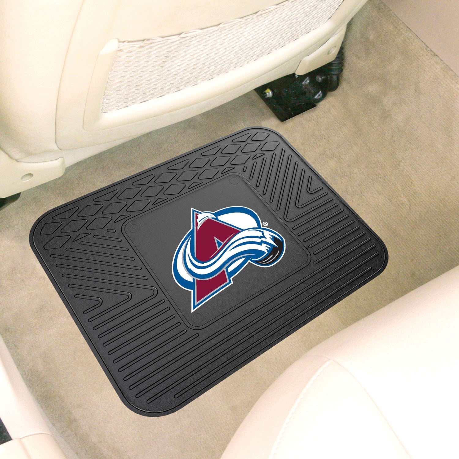 Fanmats NHL Non Skid Backseat Durable Rubber Utility Floor Mat For Car