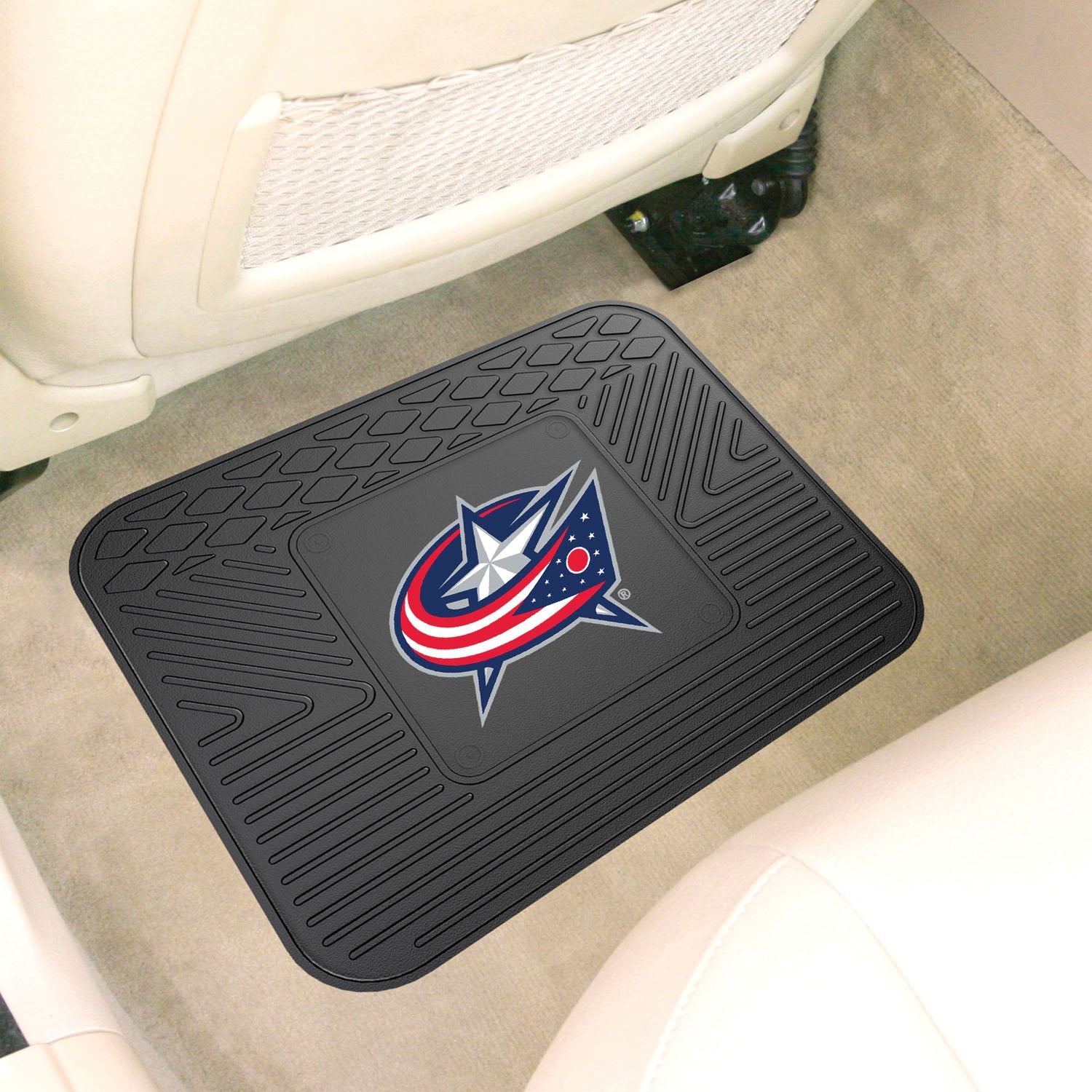 Fanmats NHL Non Skid Backseat Durable Rubber Utility Floor Mat For Car