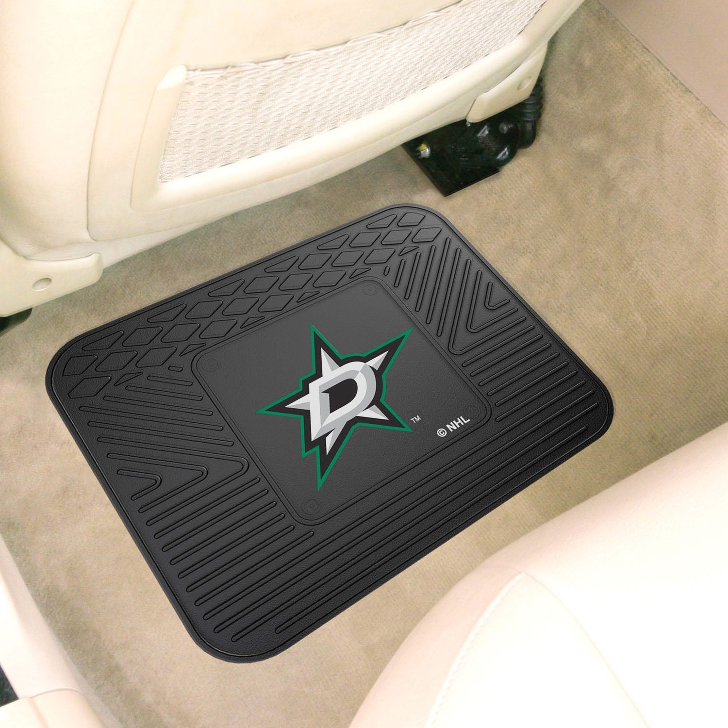 Fanmats NHL Non Skid Backseat Durable Rubber Utility Floor Mat For Car