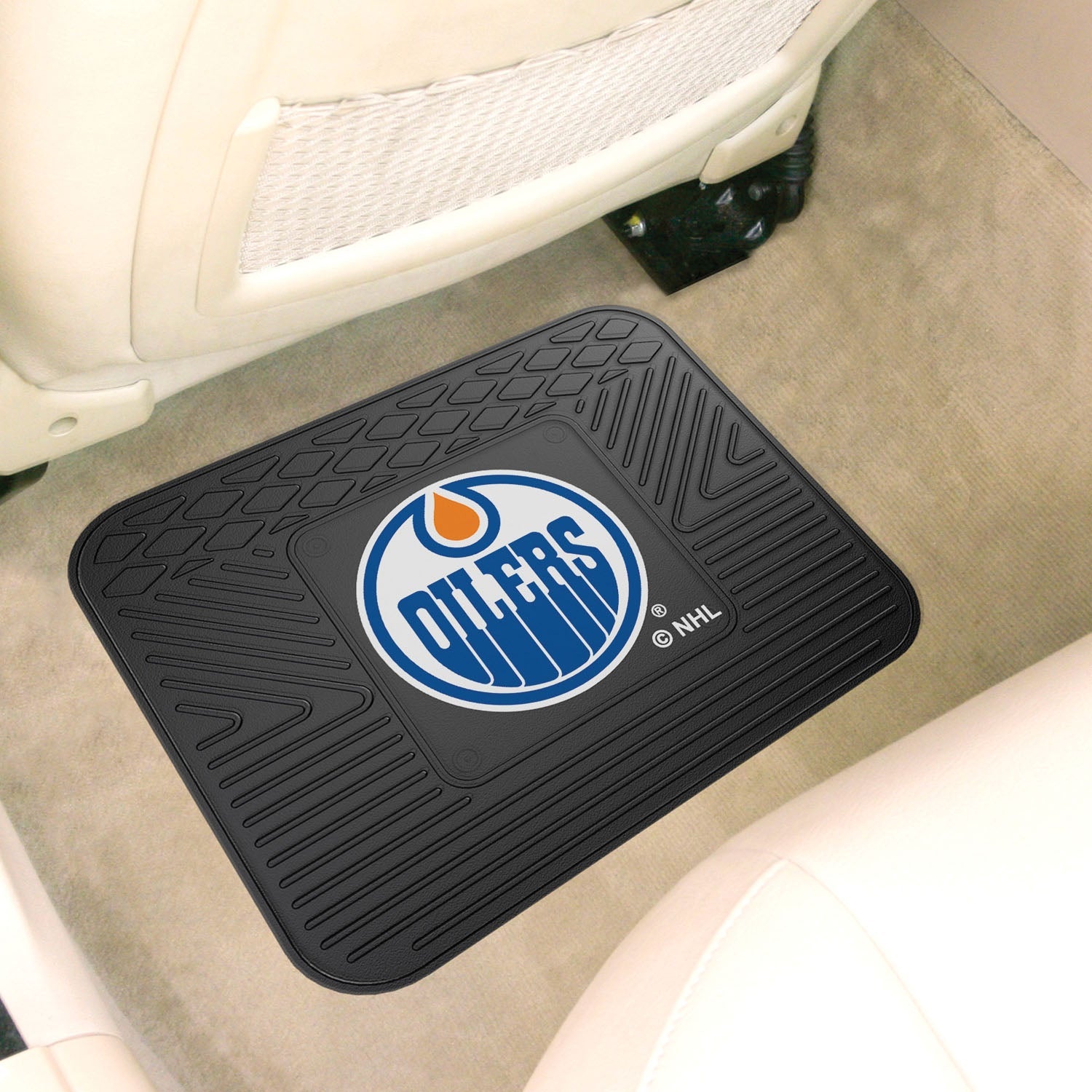 Fanmats NHL Non Skid Backseat Durable Rubber Utility Floor Mat For Car