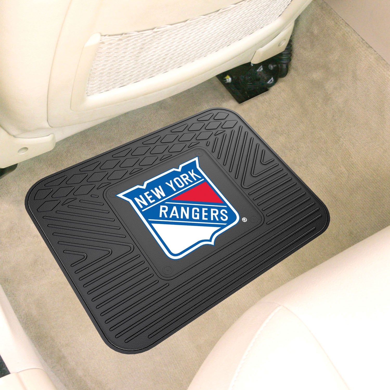 Fanmats NHL Non Skid Backseat Durable Rubber Utility Floor Mat For Car