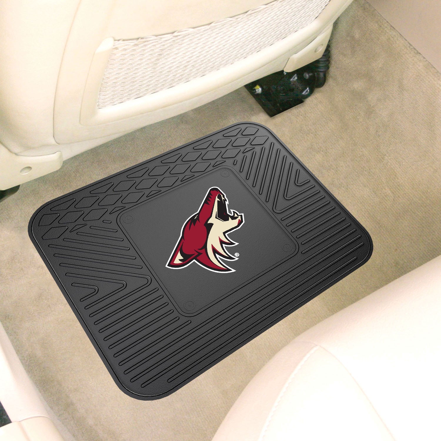 Fanmats NHL Non Skid Backseat Durable Rubber Utility Floor Mat For Car