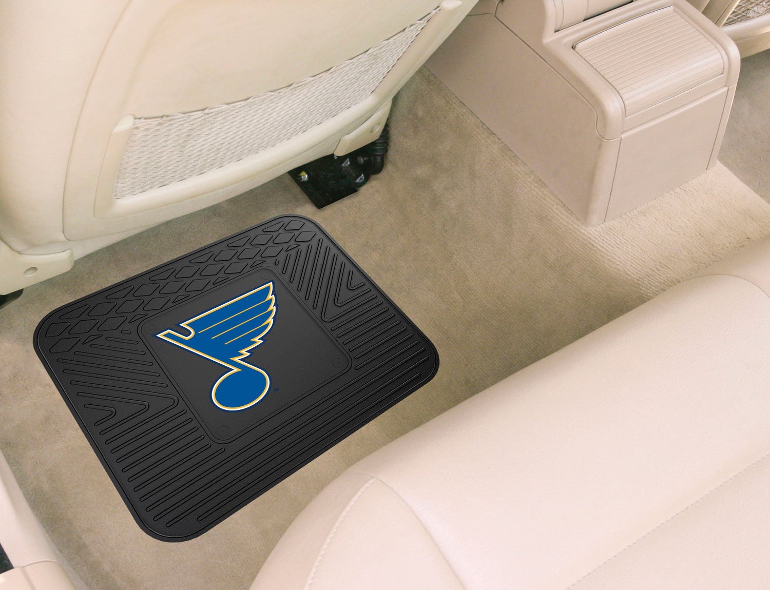 Fanmats NHL Non Skid Backseat Durable Rubber Utility Floor Mat For Car