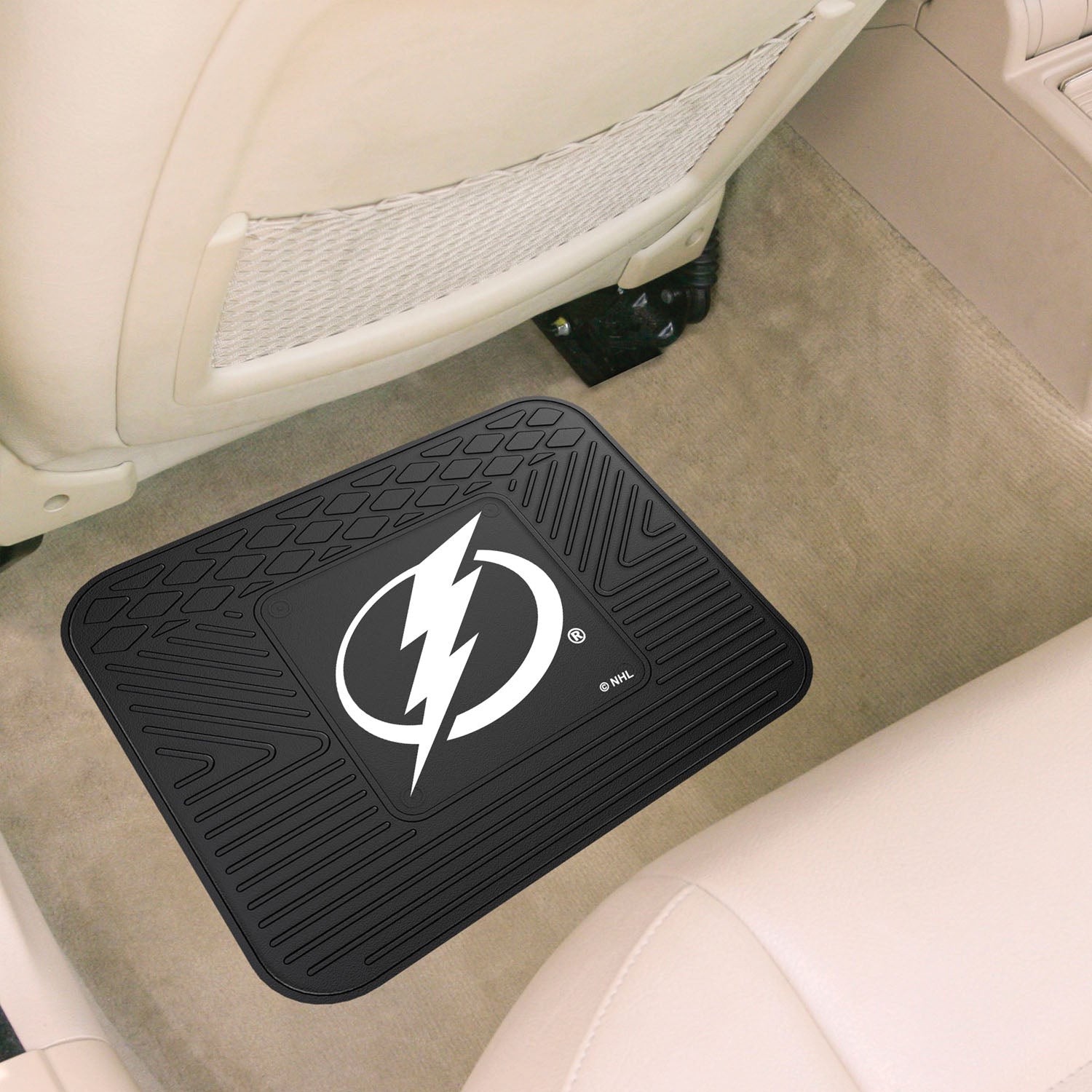 Fanmats NHL Non Skid Backseat Durable Rubber Utility Floor Mat For Car