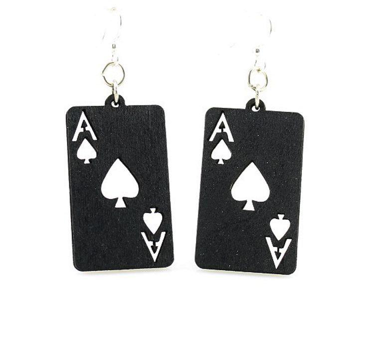 Ace of Spade Earrings # 1084 | Red Sunflower