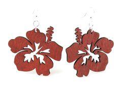 Hibiscus Earrings # 1085 | Red Sunflower