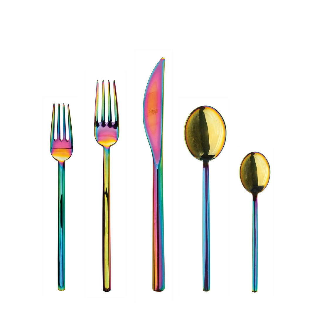 DUE RAINBOW 20-Piece Flatware Set | Gold Coeus