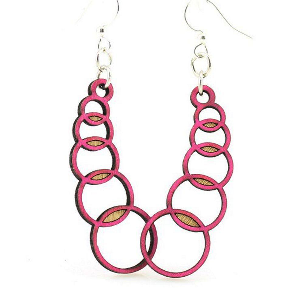 Venn Circles Earrings # 1095 | Red Sunflower