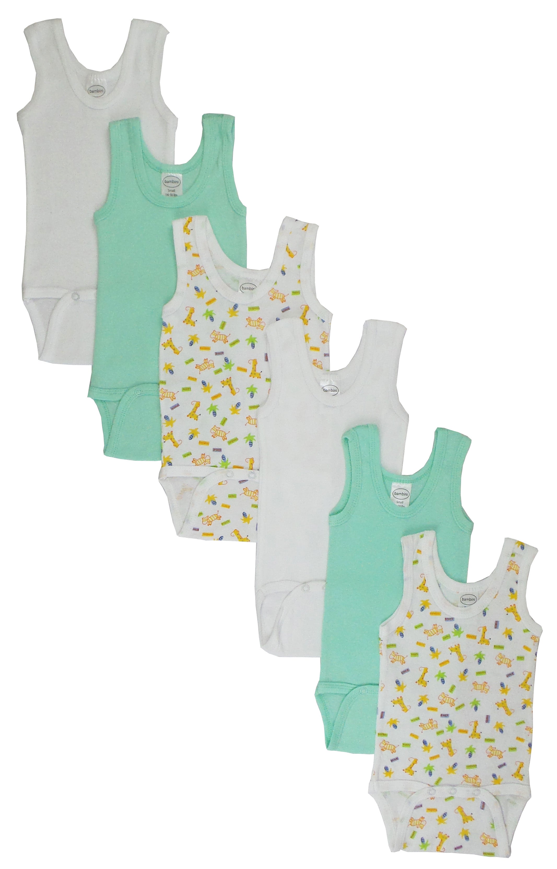 Boys' Printed Tank Top 6 Pack | Emerald Clover