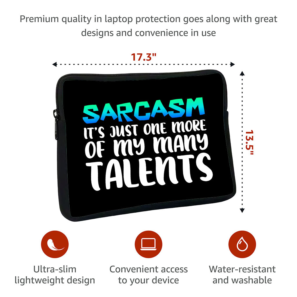 Sarcasm MacBook Pro 16" Sleeve - Funny Laptop Sleeve - Printed MacBook Sleeve