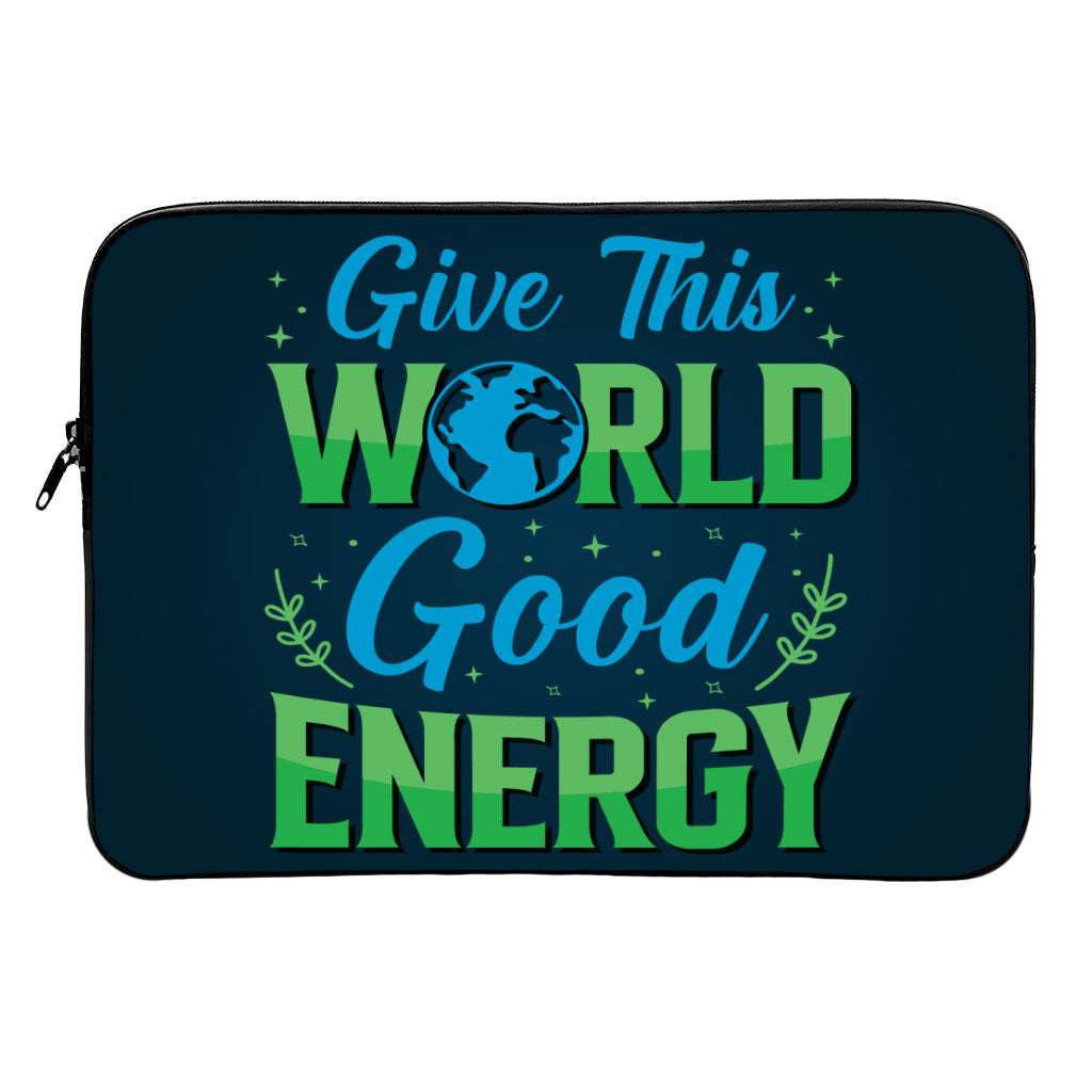 Give the World Good Energy MacBook Air 14" Sleeve - Cute Laptop Sleeve - Printed MacBook Sleeve