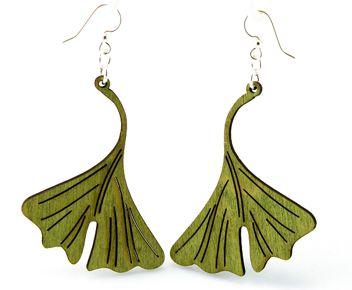 Ginkgo Leaf Earrings # 1100 | Red Sunflower