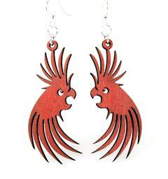 Cockatoo Earrings # 1101 | Red Sunflower