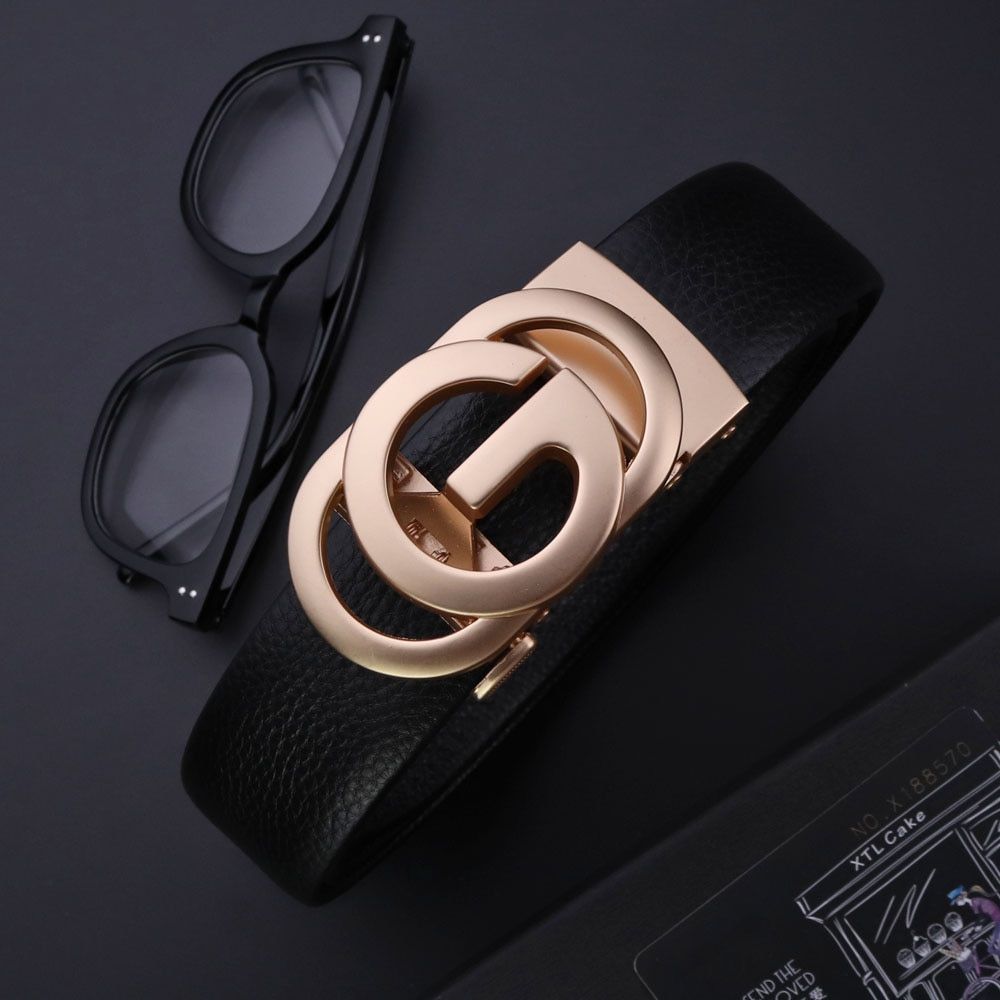 Premium Leather Automatic Buckle Business Belt