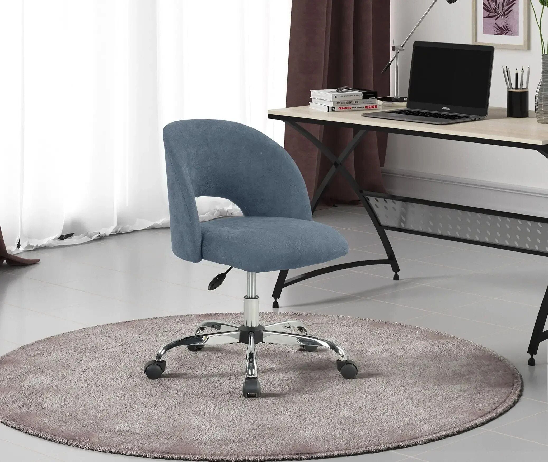 Mainstay Fabric Upholstered Open Back Office Chair