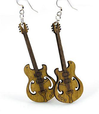 Electric Guitar Earrings # 1162 | Red Sunflower