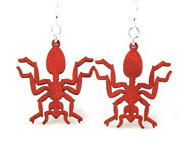 Ant Earrings # 1172 | Red Sunflower