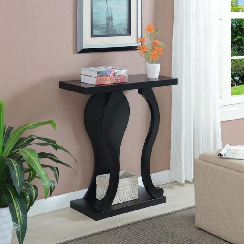 Elegant Faux Black Console Table