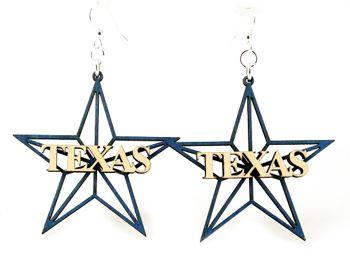 Texas Star Earrings # 1185 | Red Sunflower