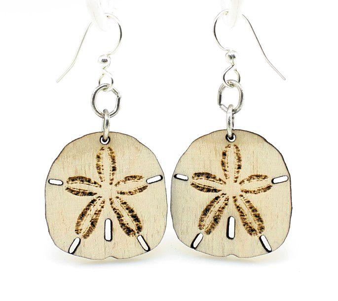 Sand Dollar Earrings #1195 | Red Sunflower