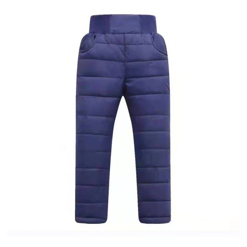 Warm & Cozy Kids' Winter Ski Pants - Elastic High-Waisted Waterproof Trousers