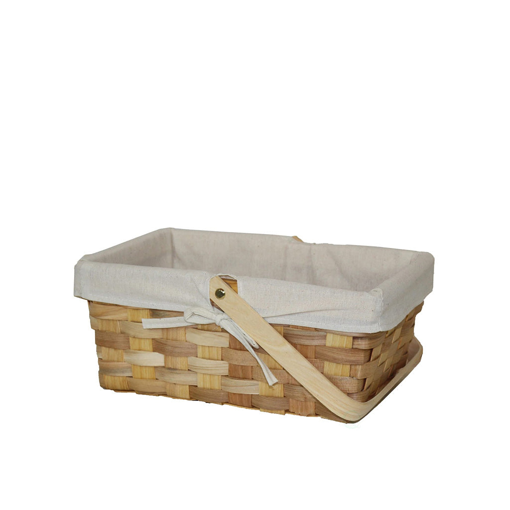 Rectangular Woodchip Picnic Basket