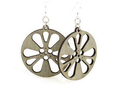 Film Reel Earrings # 1207 | Red Sunflower