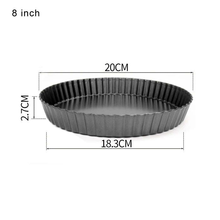 Versatile Non-Stick Carbon Steel Pie Pan with Removable Bottom