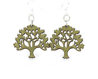 Oak Tree Earrings # 1218 | Red Sunflower