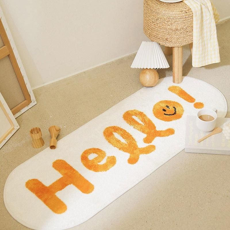 Charming Cartoon Cat Non-Slip Long Carpet for Living Room and Bedroom