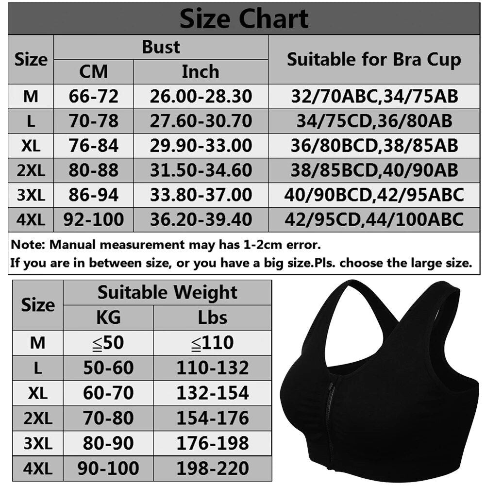 Zip-Front Breathable Sports Bra for Active Women