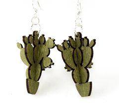 Barrel Cactus Earrings # 1239 | Red Sunflower