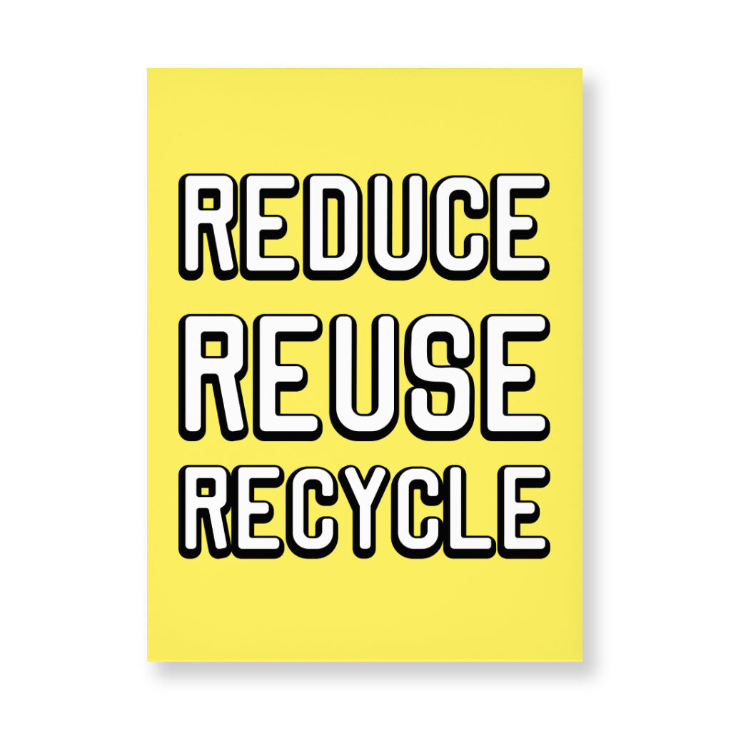 Reduce Reuse Recycle Wall Picture - Cute Design Stretched Canvas - Best Design Wall Art