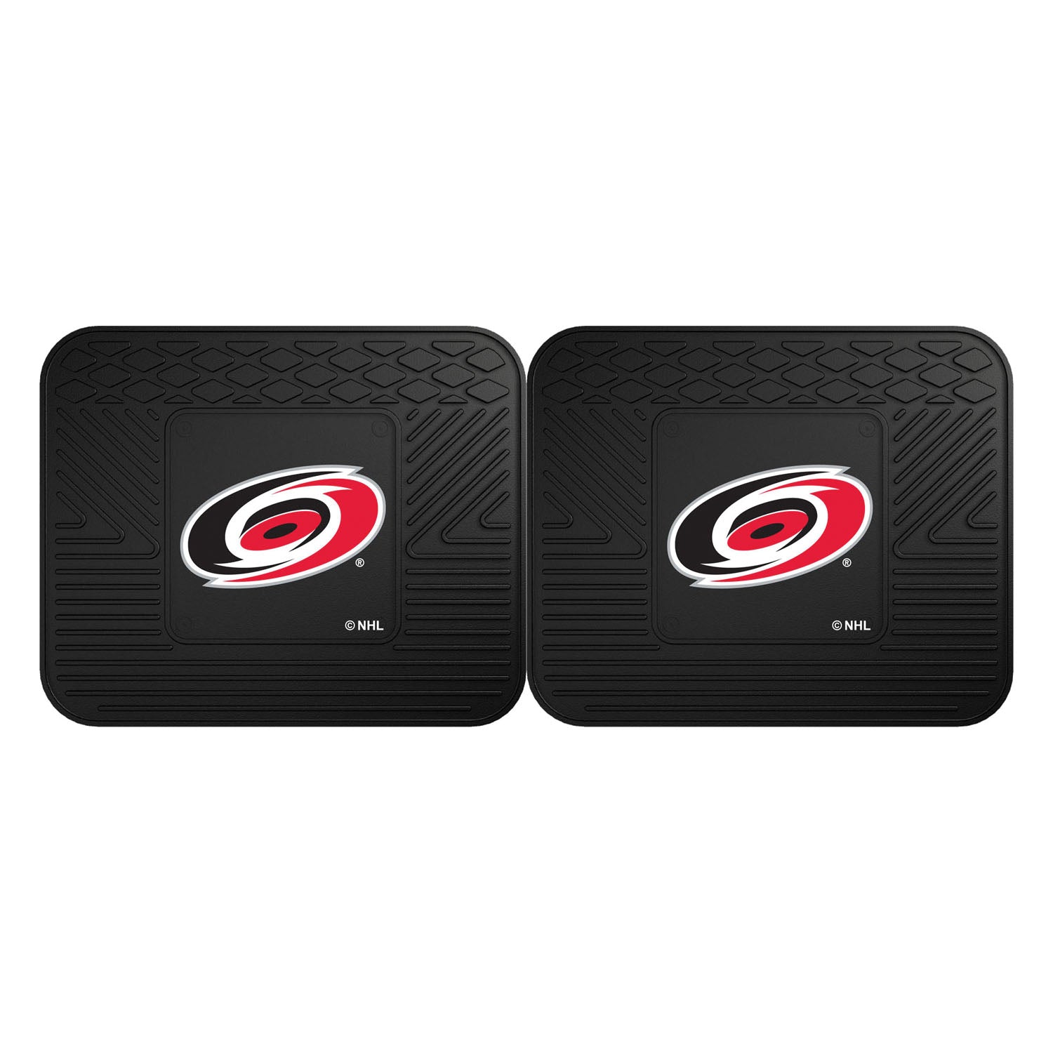 FANMATS NHL Carolina Hurricanes Vinyl 2-Pack Utility Mats | Brown Castor