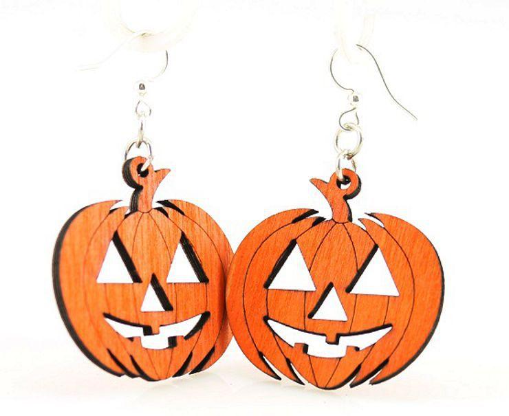 Jack O' Lantern Earrings # 1249 | Red Sunflower