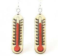 Thermometer Earrings # 1266 | Red Sunflower