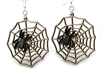 Spider Web Earrings # 1277 | Red Sunflower