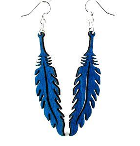 Feather Earrings # 1287 | Red Sunflower