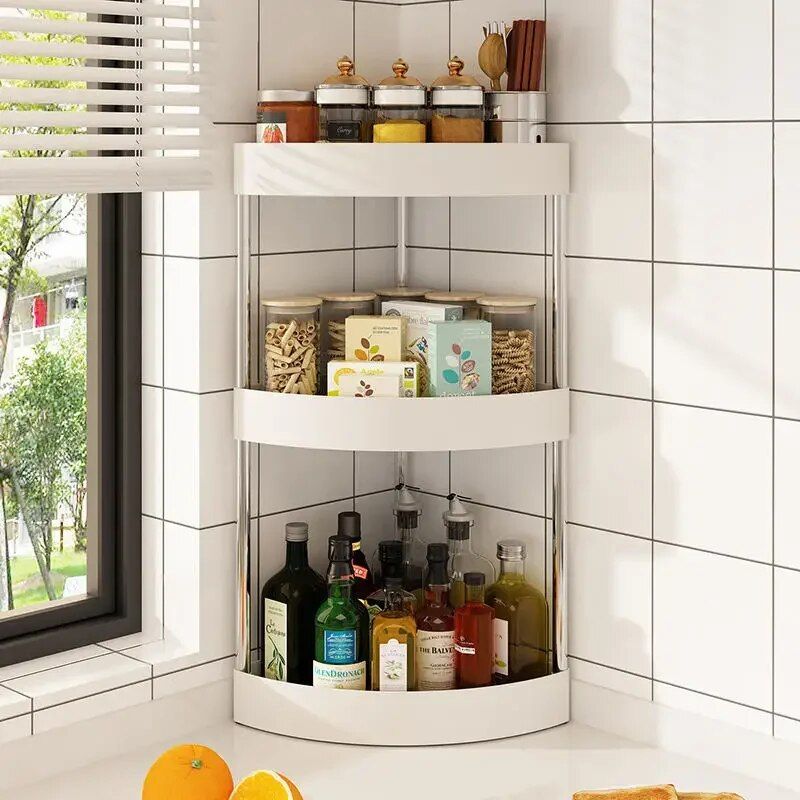 Space-Saving 3-Tier Corner Storage Rack